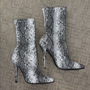 Snake Skin Booties